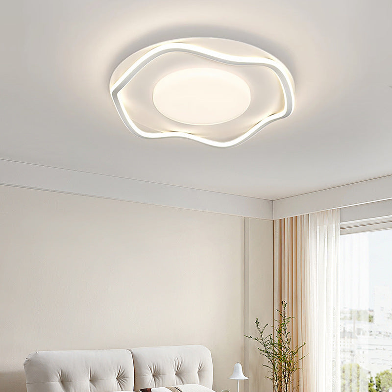 MODERNO 77W LED Chandelier with Remote Control, 2 Rings, Cool/Warm/Neutral Light, Dimmable, White, imaginea 1