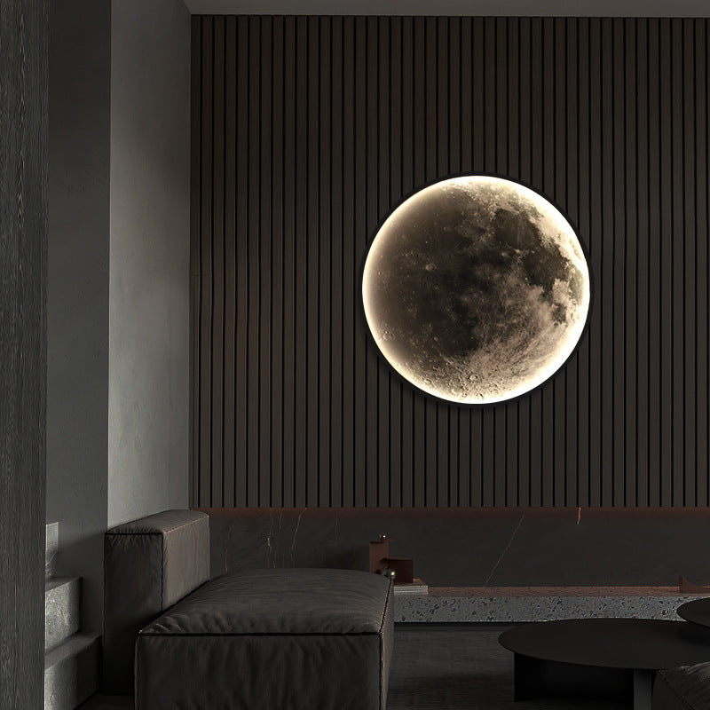 Aplica LED, Decorativa, Luna 83W Diametru 120CM Lumina Rece/Neutra/Calda Black