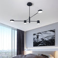 Lustra LED GALIOS 48W, 4 Elemente, lumina Rece/Calda/Neutra, Negru
