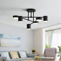 Lustra LED GALIOS 26W, 6 Elemente, lumina Rece/Calda/Neutra, Negru