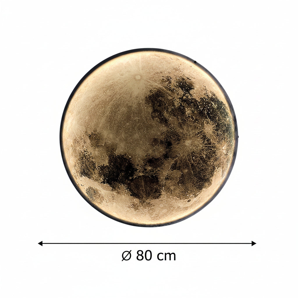 Lustra LED Decorativa Luna 54W Diametru 80CM Lumina Calda Neutra Rece 3000/4000/6000K