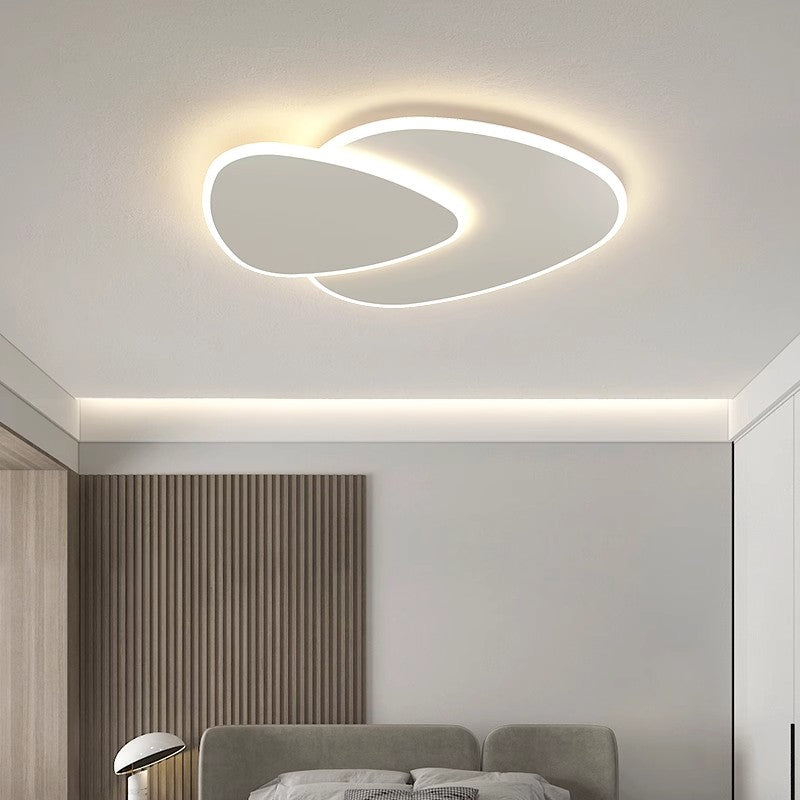 FUTURA LUMINA 66W LED Chandelier with Remote Control, Oval, Cool/Warm/Neutral Light, Dimmable, White, imaginea 6