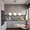 LOFT Haven Chandelier, 3x G9, White Gold, Metal, Adjustable Height, Modern