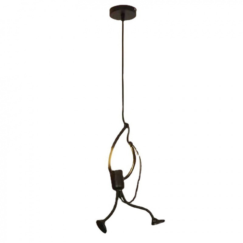 Lustra MODERNA, tip Pendul, FUNTASIA, Figurina, 1xE27, Inaltime Reglabila, Negru