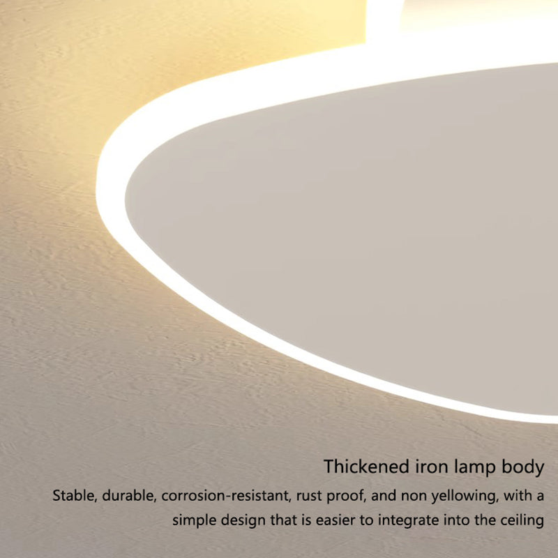 FUTURA LUMINA 66W LED Chandelier with Remote Control, Oval, Cool/Warm/Neutral Light, Dimmable, White, imaginea 2