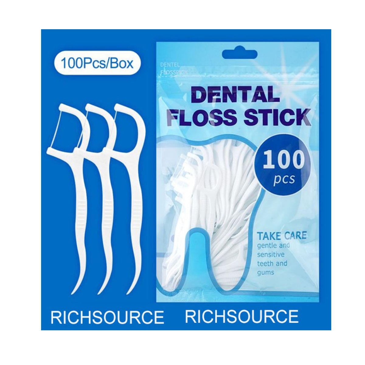 Set 100 buc Scobitori cu ata dentara