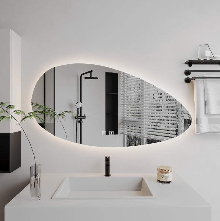 Oglinda LED Ovala, Dezaburire, 80x50cm, Z012 Basic Touch
