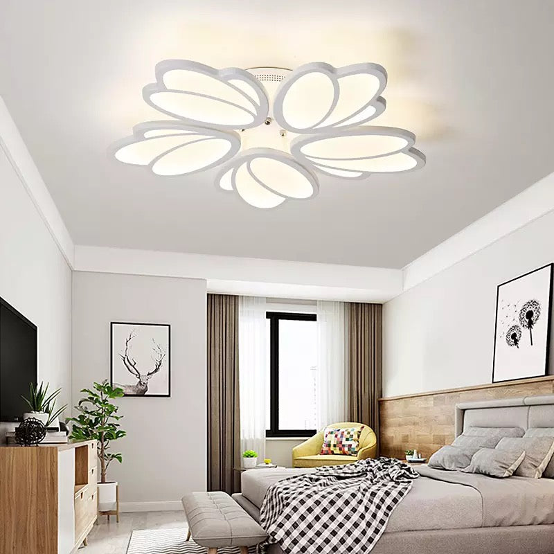 LED luster s diaľkovým ovládačom TULIP 81W, 5 lístkov, studené/teplé/neutrálne svetlo, stmívateľný, biela farba, imaginea 6