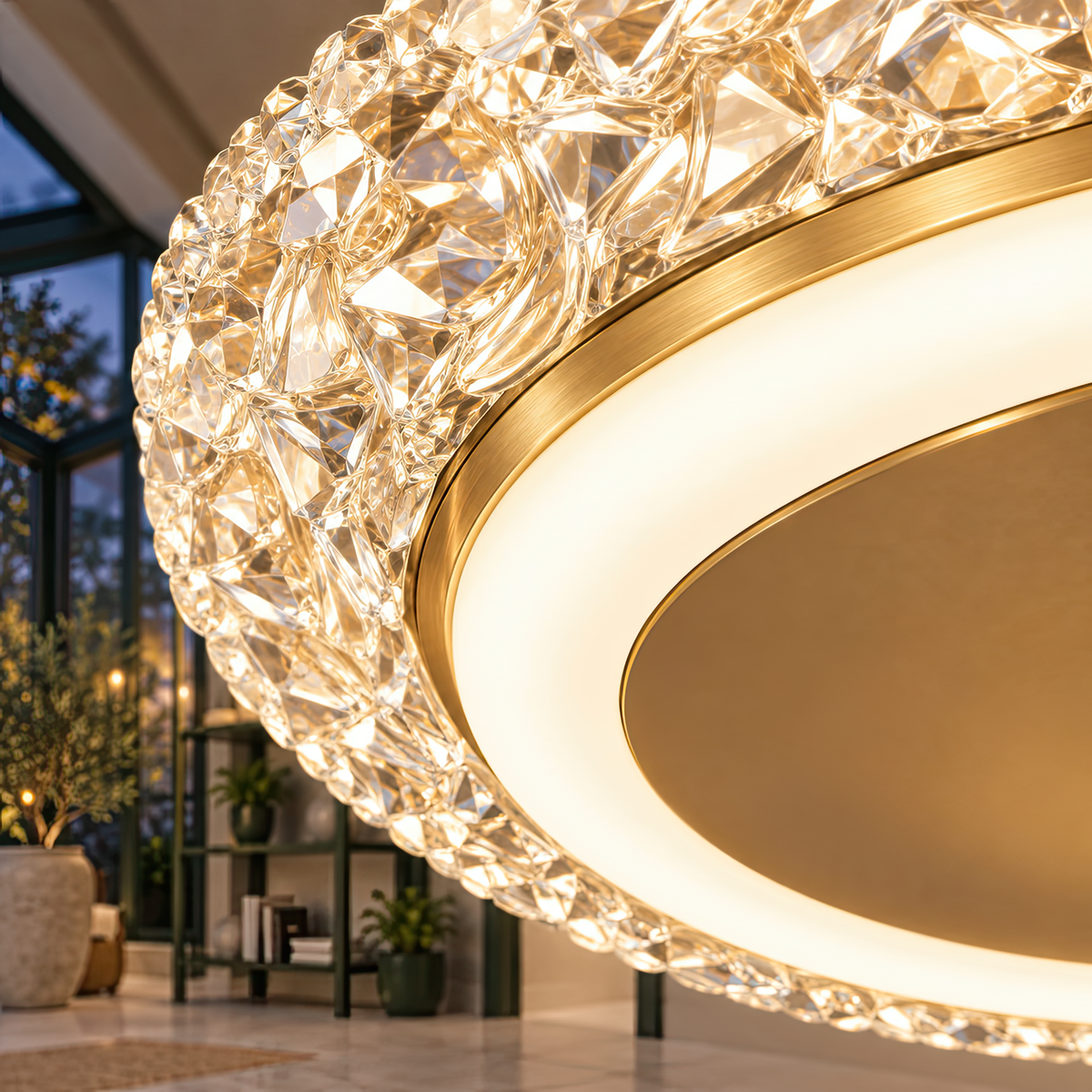 Lustra LED AGOL Petito, 29W, Diametru 20cm, Lumina Calda/Neutra/Rece, Auriu, Metal si Acril