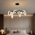 Lustra LED DIVINO Negru 91W cu Tub Silicon Flexibil, Diametru 60cm – Lumina Reglabila 3000K/4000K/6000K