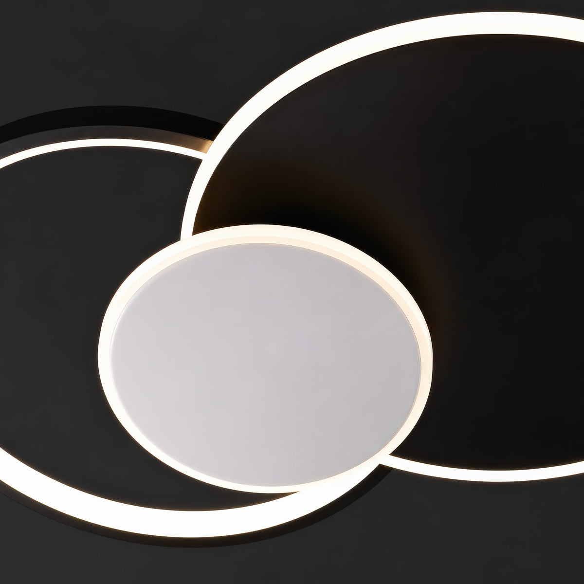 LED luster s diaľkovým ovládačom KILLIAN 80W, 4 kruhy, studené/teplé/neutrálne svetlo, stm dimovateľný, čierny-biela farba, imaginea 9