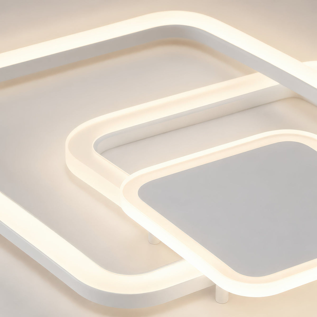 LED luster s diaľkovým ovládačom ANEMONA 71 W, 3 štvorce, studené/teplé/neuterálne svetlo, stmívateľný, biela farba, kov a akryl, imaginea 7