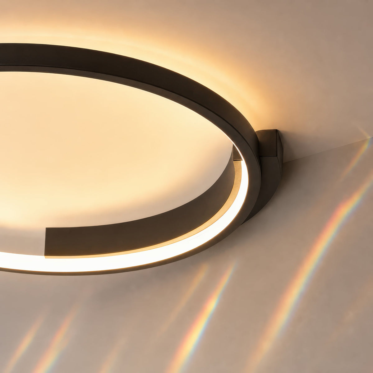 LETIZIA 34W LED Chandelier with Remote Control, Round, Cool/Warm/Neutral Light, Dimmable, Black, imaginea 10