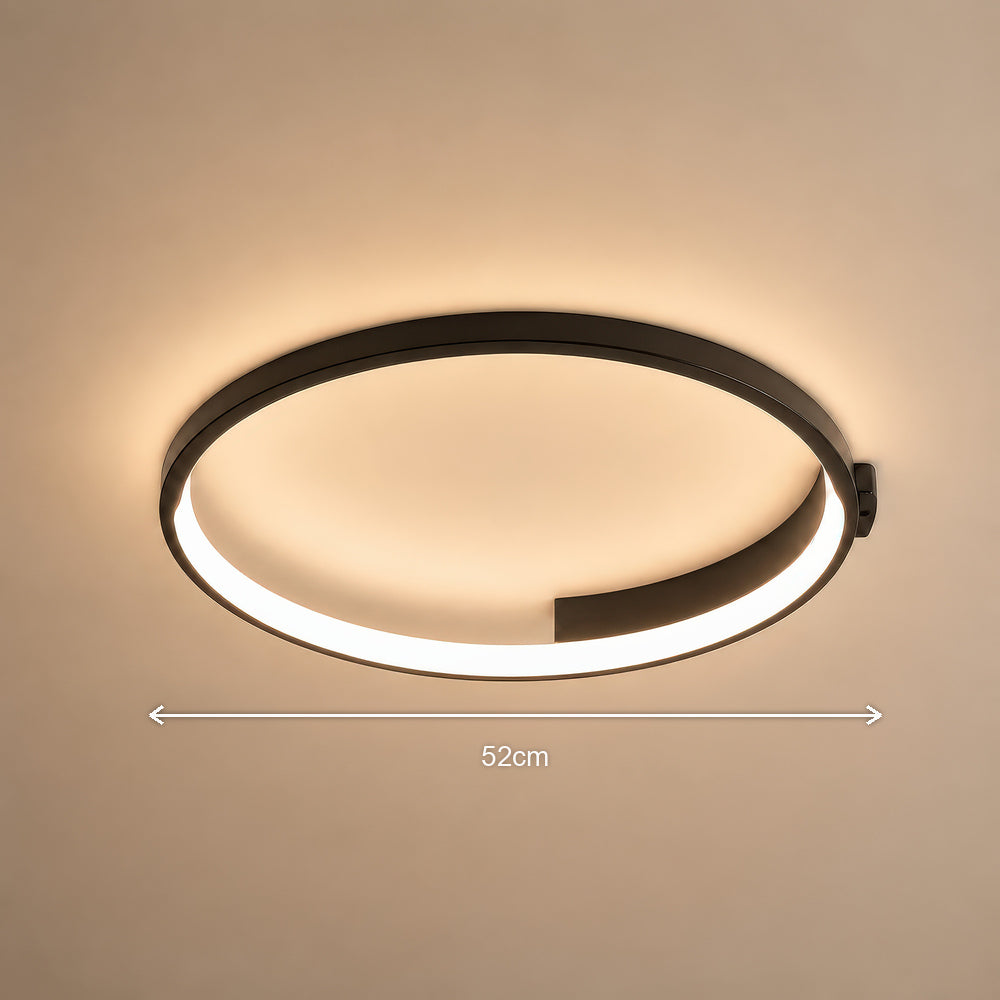 LETIZIA 34W LED Chandelier with Remote Control, Round, Cool/Warm/Neutral Light, Dimmable, Black, imaginea 7