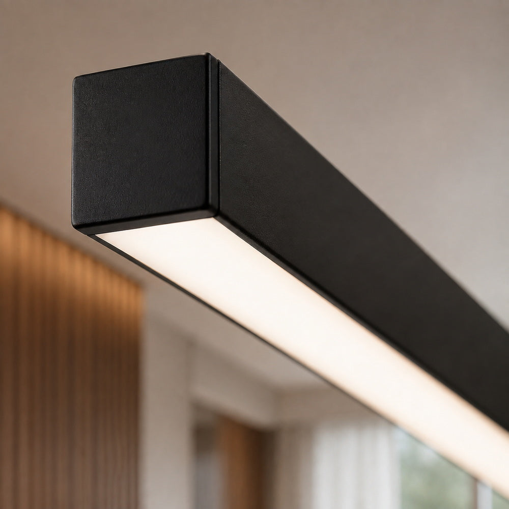 Lustra LED cu Telecomanda LINEX, 52W, 4 Elemente, Liniara, lumina Rece/Calda/Neutra, Dimabila, Negru, imaginea 7