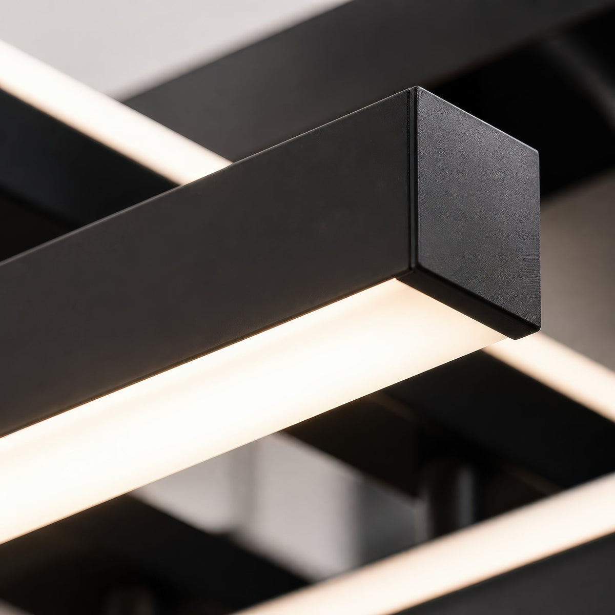 Lustra LED cu Telecomanda LINEX, 108W, 8 elemente, Lumina Rece/Calda/Neutra, Dimabila, Negru, imaginea 2