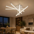 Lustra LED cu Telecomanda GIO, 68W, 5 Elemente, Lumina Rece/Clada/Neutra, Dimabila, Alb