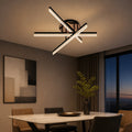 Lustra LED cu Telecomanda LT179/3BK, 41W, 3 Elemente, Lumina Rece/Clada/Neutra, Dimabila, Negru