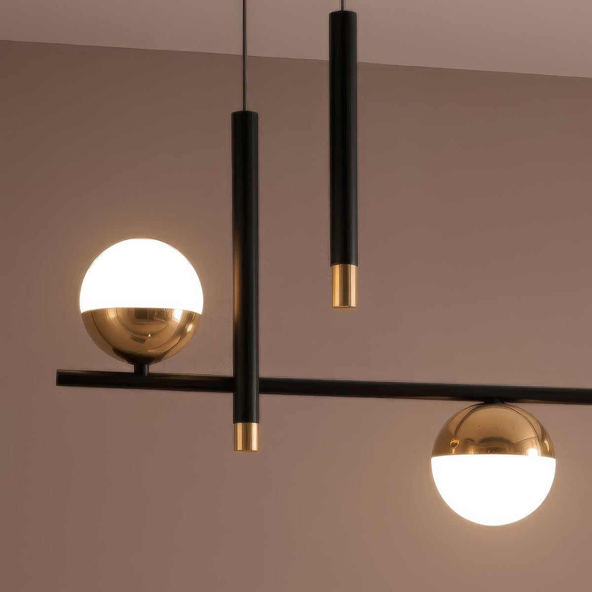 DAMARA 44W LED Pendant Chandelier with Remote Control, Cool/Warm/Neutral Light, Dimmable, Black, Adjustable Height, imaginea 10