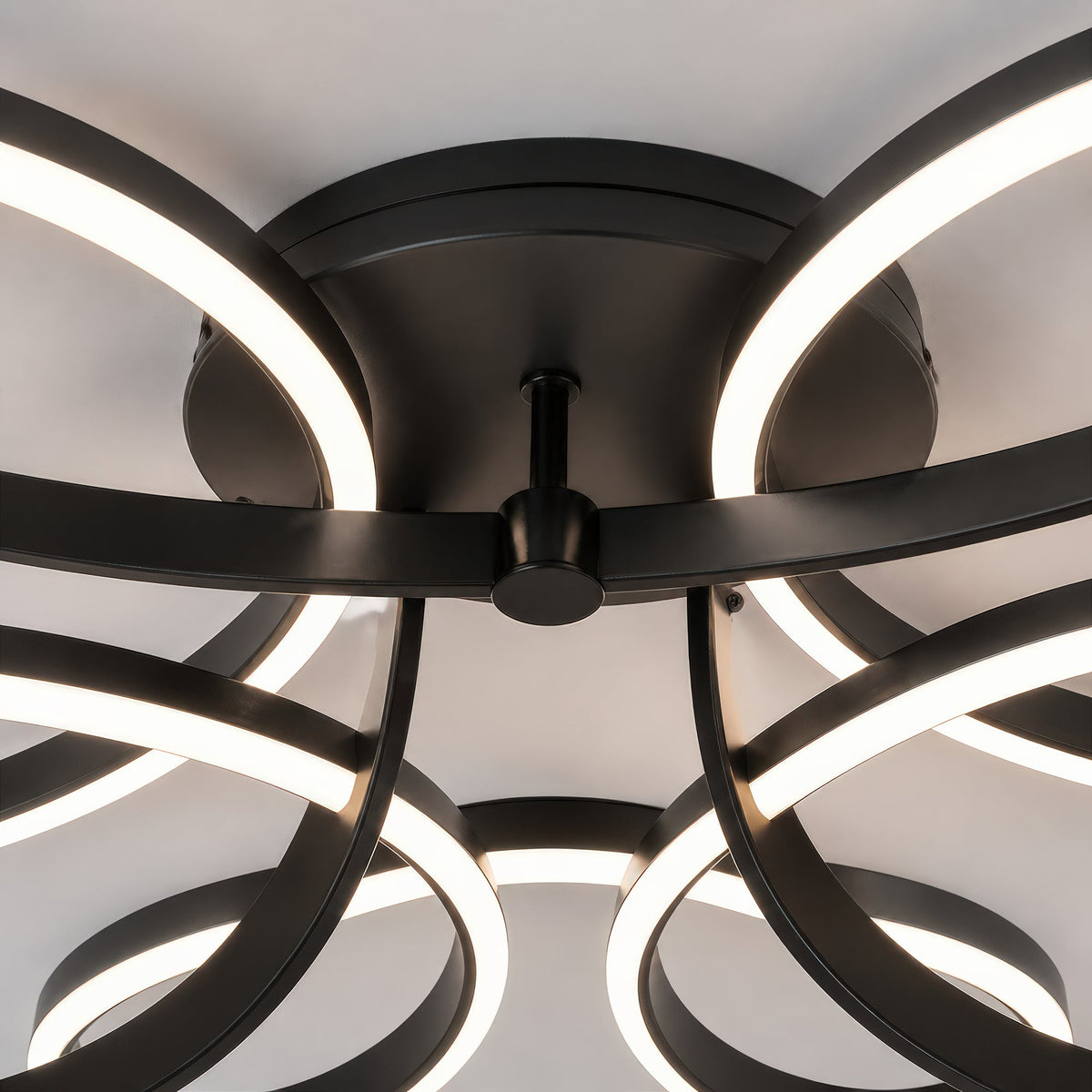 Lustra LED cu telecomanda HELIX 63W, lumina Rece/Calda/Neutra, Dimabila, Negru, imaginea 10