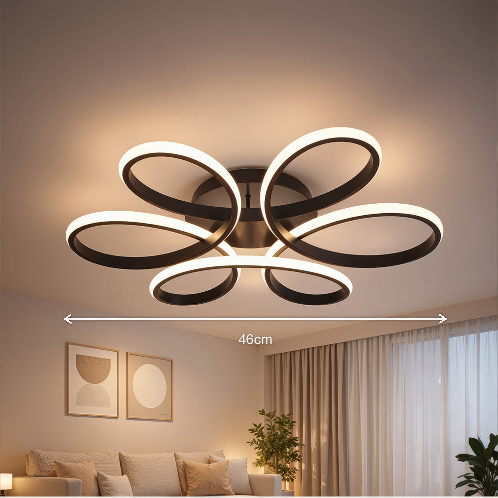 Lustra LED cu telecomanda HELIX 63W, lumina Rece/Calda/Neutra, Dimabila, Negru, imaginea 7