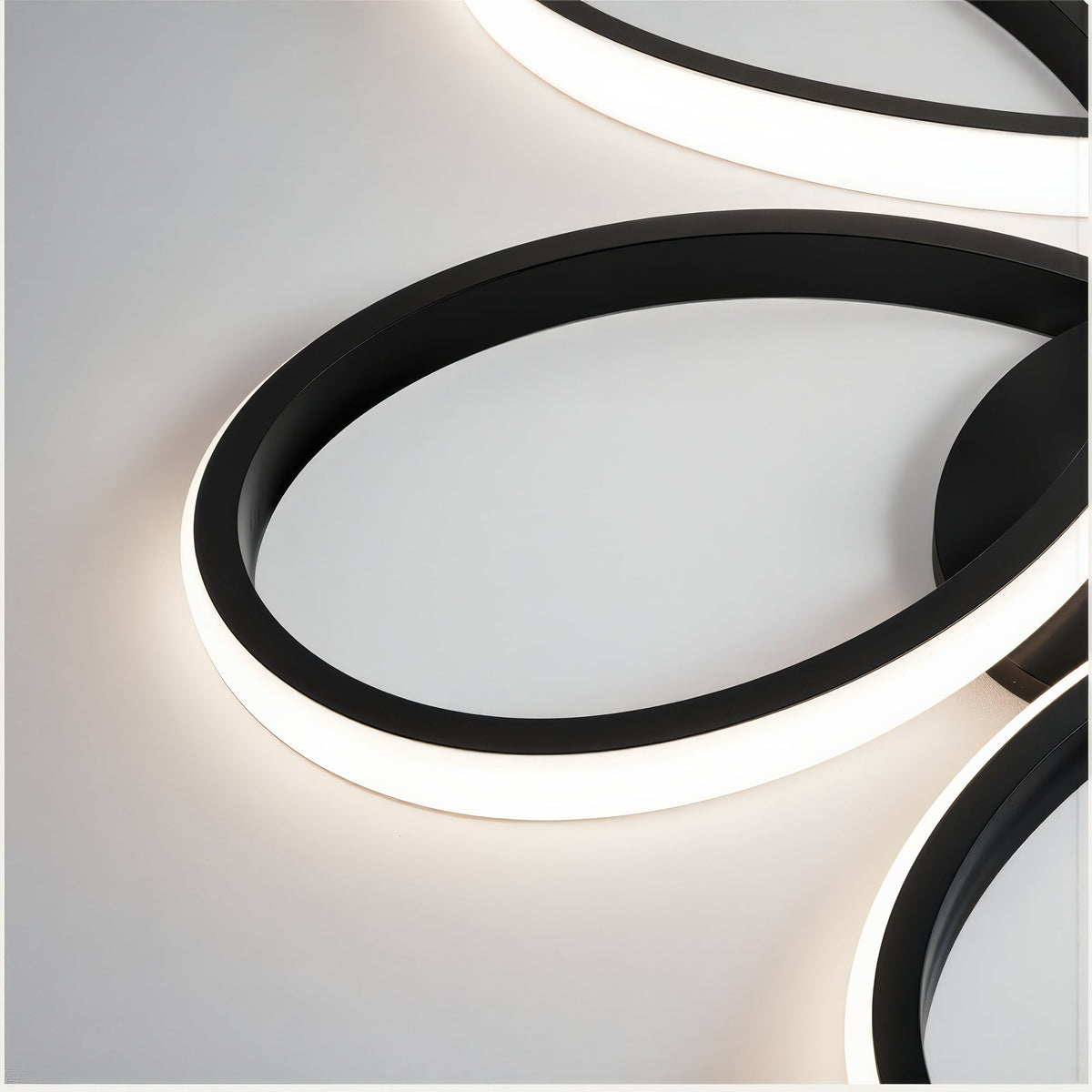 Lustra LED cu telecomanda HELIX 63W, lumina Rece/Calda/Neutra, Dimabila, Negru, imaginea 2