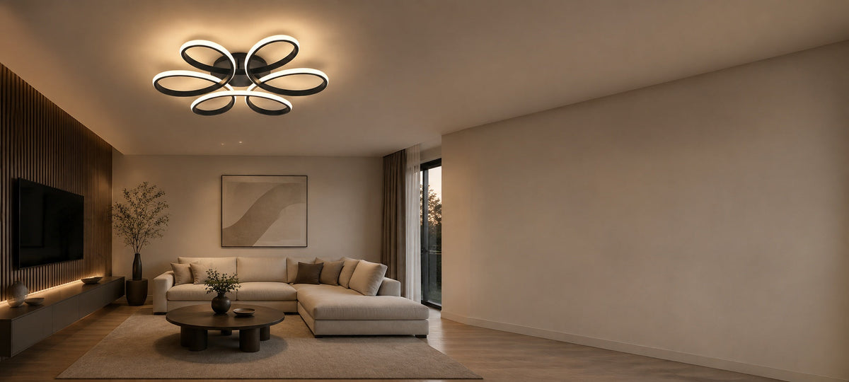 Lustra LED cu telecomanda HELIX 63W, lumina Rece/Calda/Neutra, Dimabila, Negru, imaginea 15