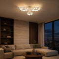 Lustra LED cu telecomanda LILY 40W, 3 Elemente, lumina Rece/Calda/Neutra, Dimabila, Alb