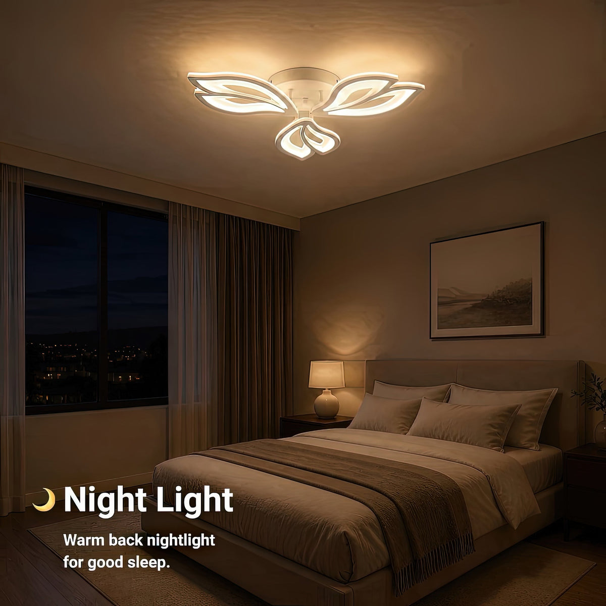 Lustra LED cu telecomanda LILY 40W, 3 Elemente, lumina Rece/Calda/Neutra, Dimabila, Alb, imaginea 6