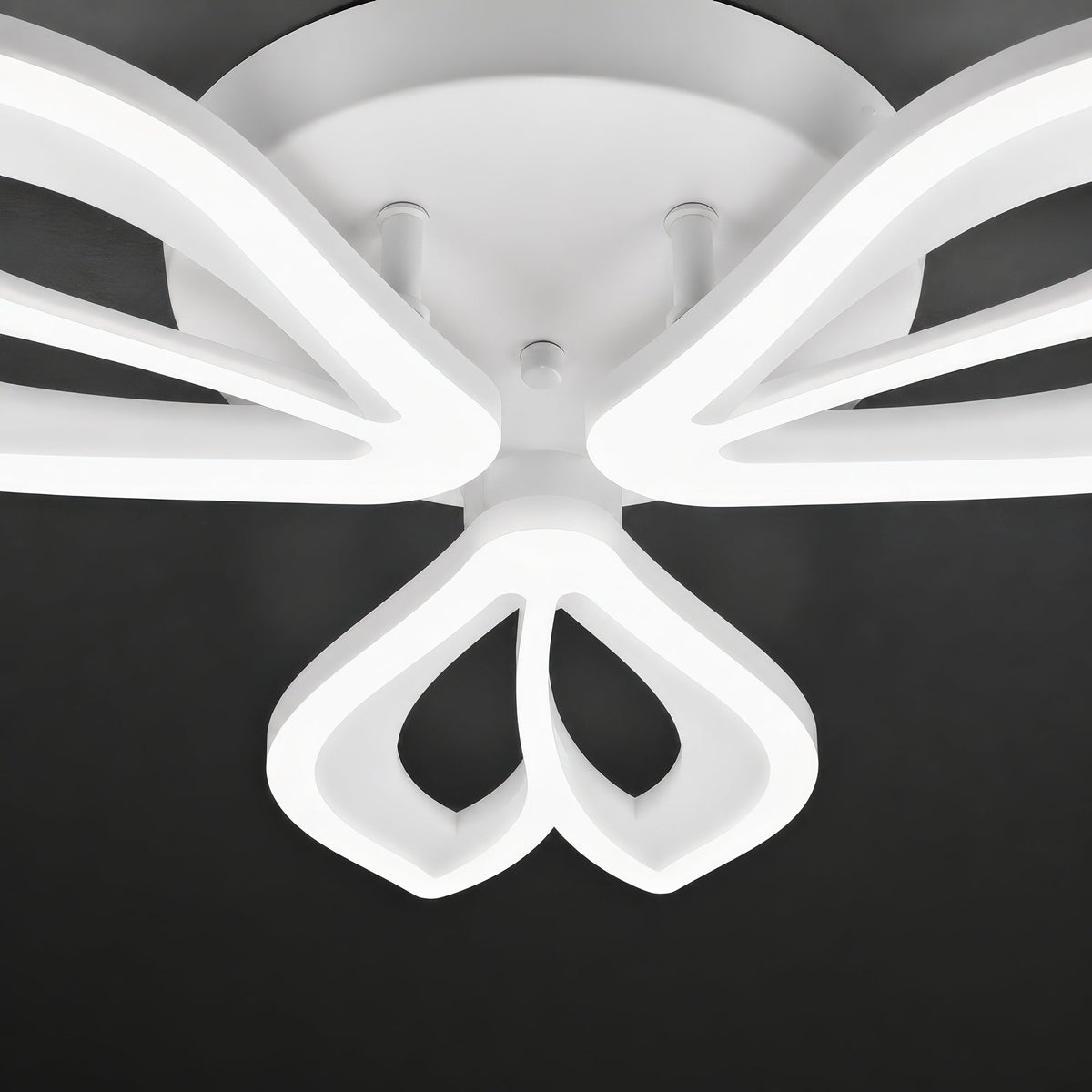 Lustra LED cu telecomanda LILY 40W, 3 Elemente, lumina Rece/Calda/Neutra, Dimabila, Alb, imaginea 9