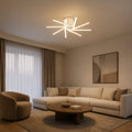 Lustra LED cu telecomanda IBANE, 8 surse, 3000K/4000K/6000K, 144W, Metal și Silicon, Alb