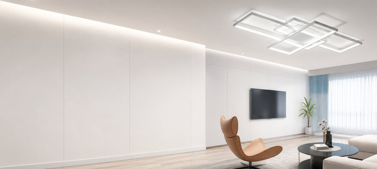 LED luster s diaľkovým ovládačom LANDYN 78W, studené/Teplé/Neutrálne svetlo, Stmívateľný, Biela, imaginea 13
