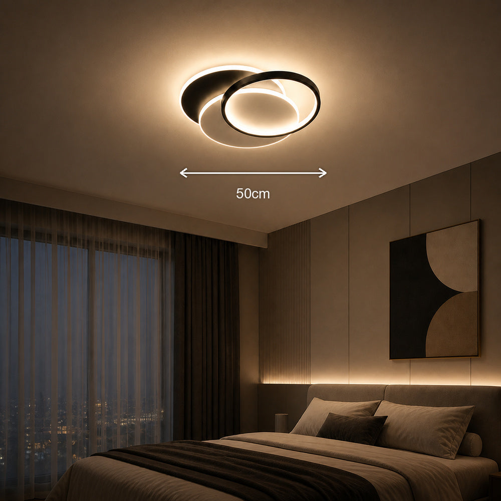 LED luster s diaľkovým ovládačom CHIARA 67 W, 3 kruhy, studené/teplé/neutrálne svetlo, stm dimovateľný, čierny, imaginea 7