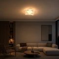 MODERNO 53W LED Chandelier with Remote Control, 2 Squares, Cool/Warm/Neutral Light, Dimmable, White
