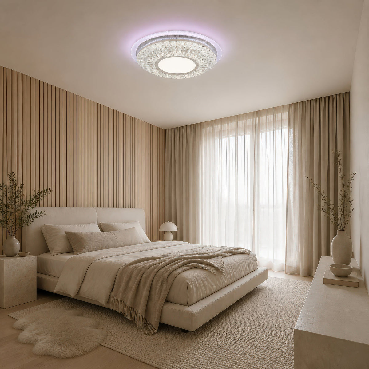 LED luster s diaľkovým ovládačom MIRALUX RGB, 62 W, svetlo modré/chladné/neutrálne/teplé, stm dimovateľný, biela, imaginea 11