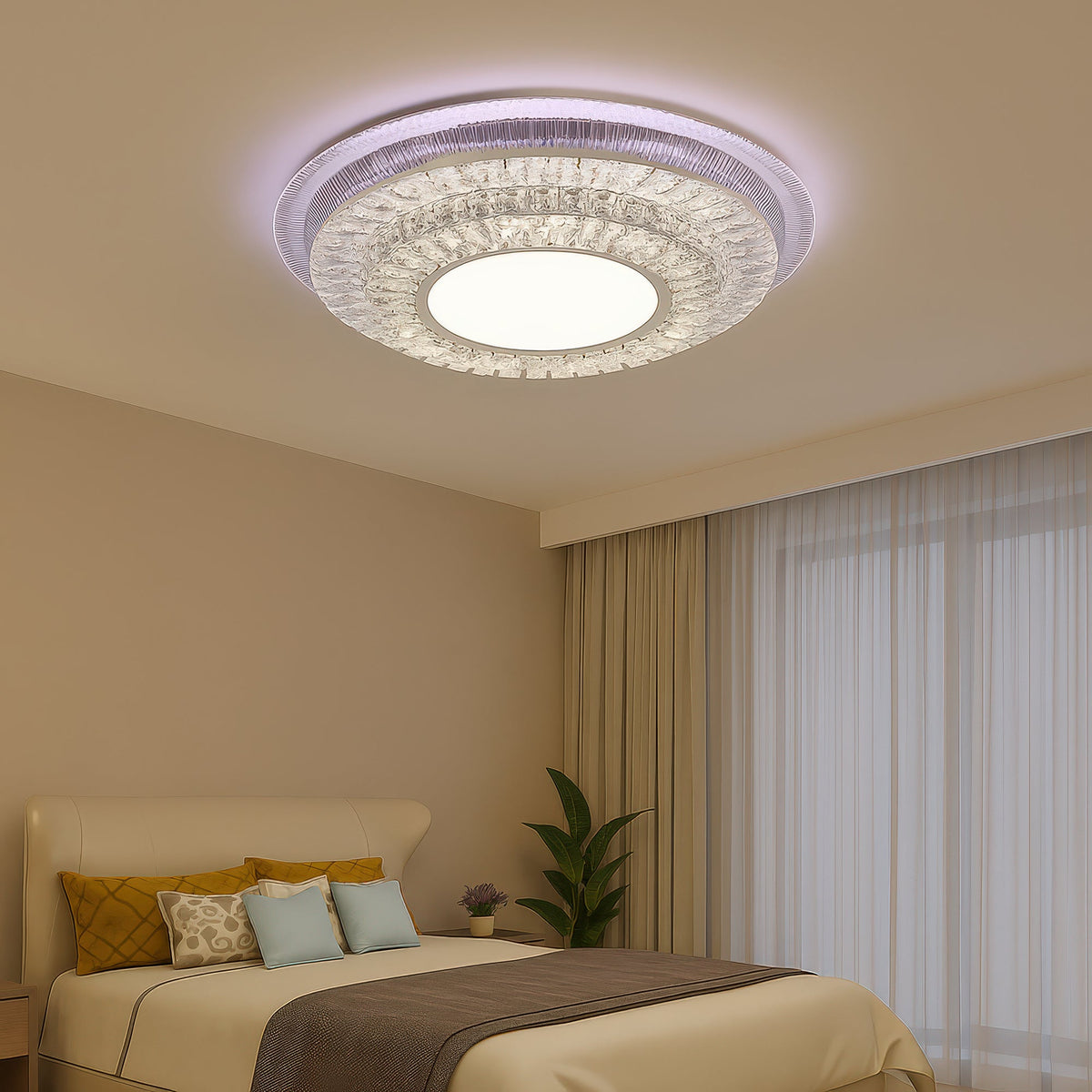 LED luster s diaľkovým ovládačom MIRALUX RGB, 62 W, svetlo modré/chladné/neutrálne/teplé, stm dimovateľný, biela, imaginea 7