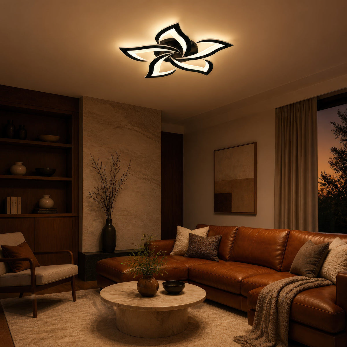 LED luster s diaľkovým ovládačom LT660/5BK, 5 svetelných zdrojov, 55 W, svetlo 3000/4000/6000 K, čierny, imaginea 10