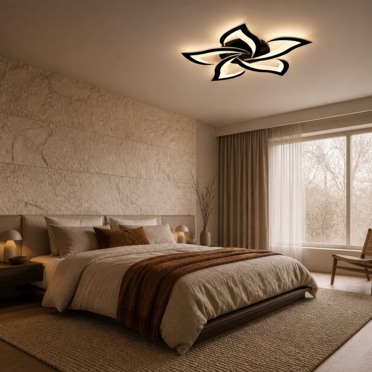 LED luster s diaľkovým ovládačom LT660/5BK, 5 svetelných zdrojov, 55 W, svetlo 3000/4000/6000 K, čierny, imaginea 12