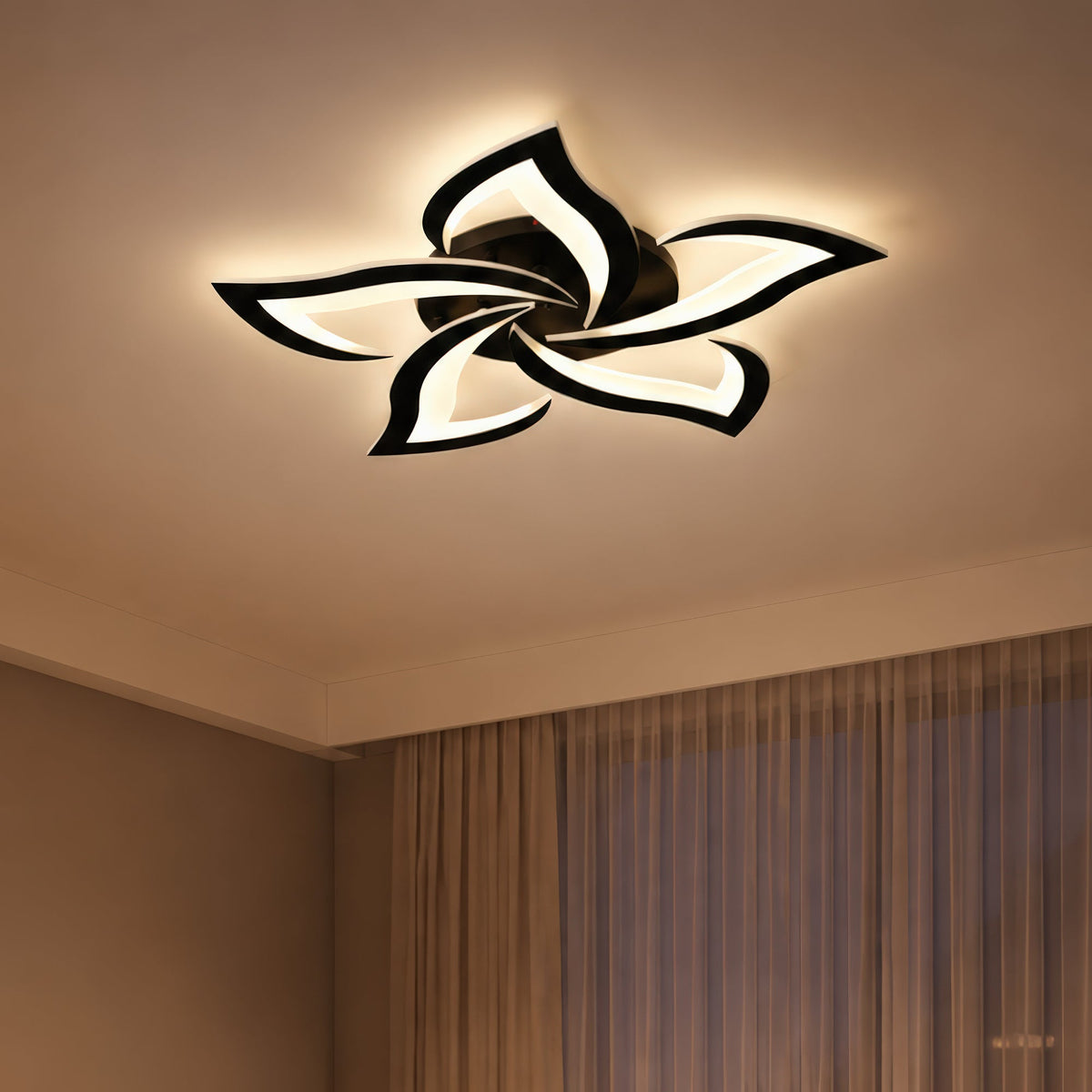 LED luster s diaľkovým ovládačom LT660/5BK, 5 svetelných zdrojov, 55 W, svetlo 3000/4000/6000 K, čierny, imaginea 8