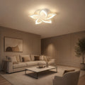 LED Chandelier with Remote Control LOTUS 54W, 5 Petals, Cool/Warm/Neutral Light, Dimmable, White