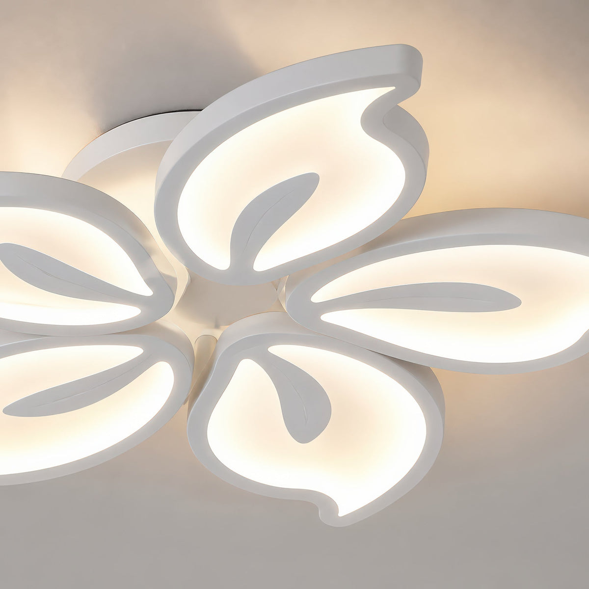 LED luster s diaľkovým ovládačom JASMINE 73W, 5 lístkov, studené/teplé/neutrálne svetlo, dimovateľný, biela, imaginea 2