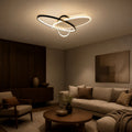 LED luster s diaľkovým ovládačom LIGURIA 77W, 3 ovály, studené/teplé/neuterálne svetlo, stmívateľný, čierny biela