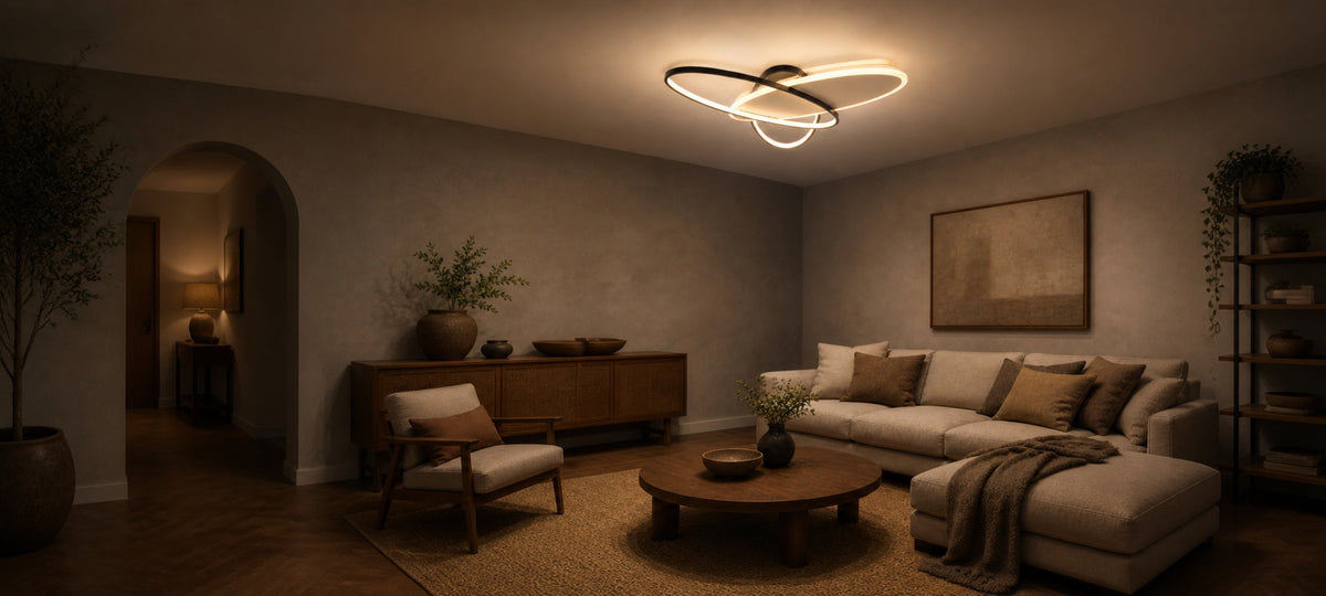 LED luster s diaľkovým ovládačom LIGURIA 77W, 3 ovály, studené/teplé/neuterálne svetlo, stmívateľný, čierny biela, imaginea 9