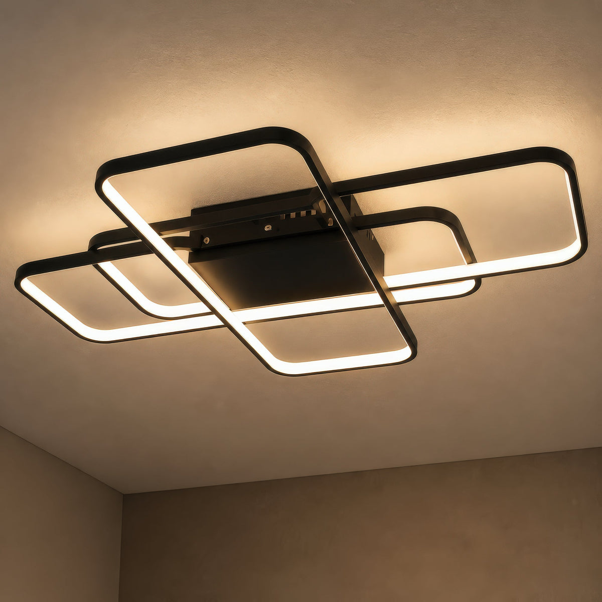 LED luster IANUSIS s diaľkovým ovládačom 95 W, 3 svetelná telová, studené/teplé/neuterálne svetlo, stmívateľný, čierny, imaginea 8