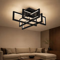 LED luster s diaľkovým ovládačom 96W, 4 svetlá, studené/teplé/neuterálne svetlo, stmívateľný, čierny