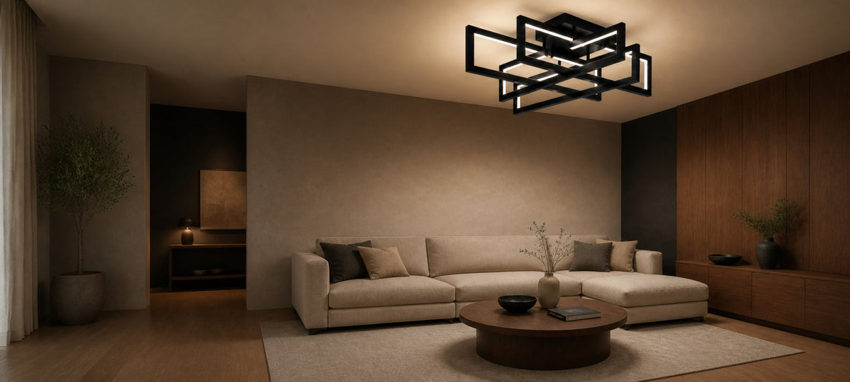 LED luster s diaľkovým ovládačom 96W, 4 svetlá, studené/teplé/neuterálne svetlo, stmívateľný, čierny, imaginea 14