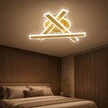Lustra LED cu Telecomanda ZYRON Nobile, 62W, 40x5.5x10, Lumina Rece/Calda/Neutra, Dimabila, Auriu, Metal, Plexiglas