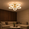 Lustra LED cu telecomanda VEYRO, 66W, Lumina Rece/Calda/Neutra, Dimabila, Auriu