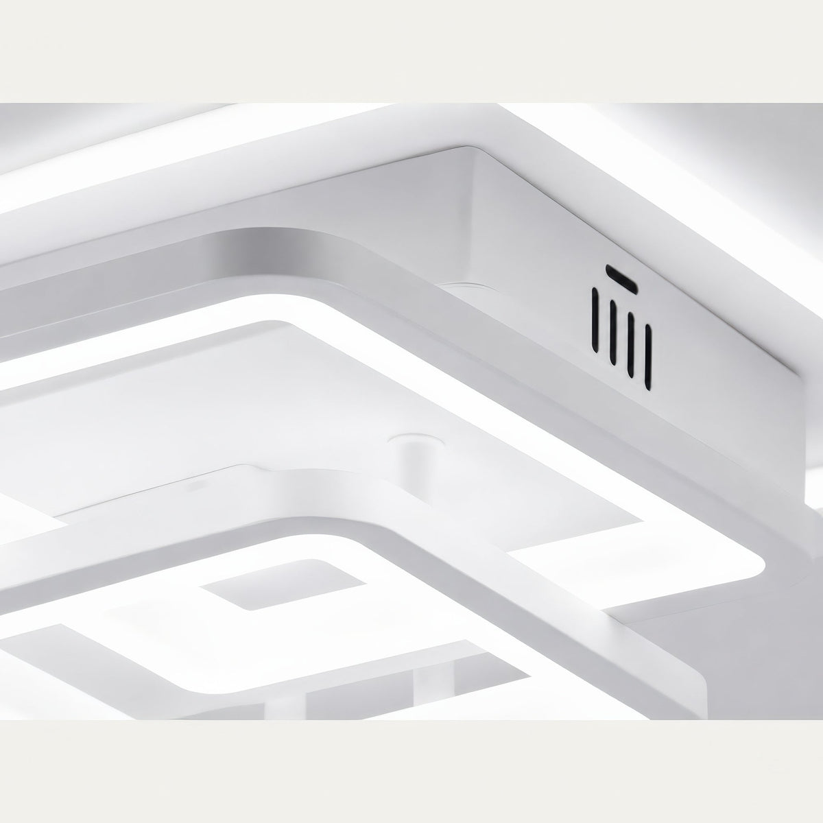 LED luster s diaľkovým ovládačom ZOE, 60 W, 3 štvorce, studené/cieple/neuterálne svetlo, stmívateľný, biela farba, kov a akryl, imaginea 2