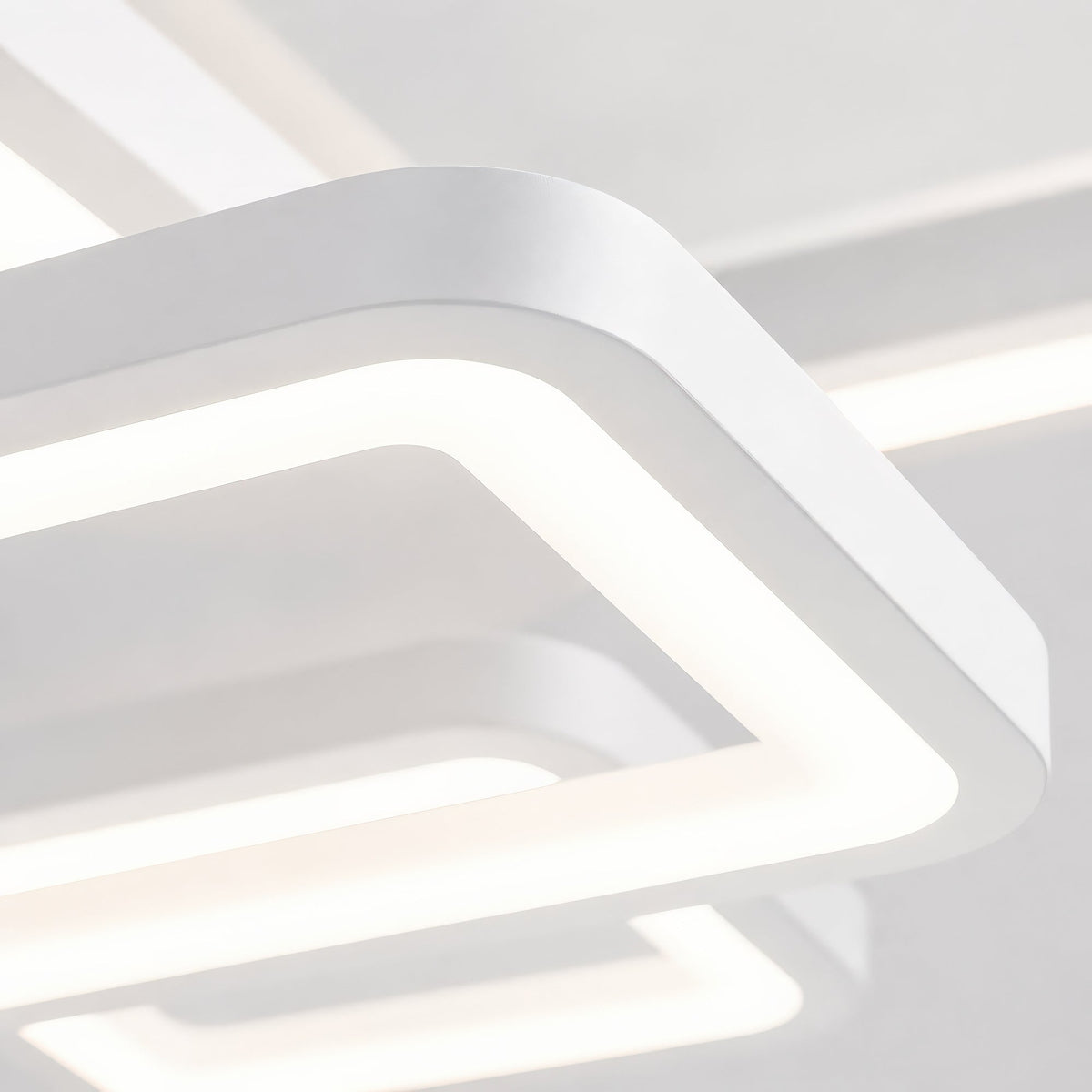 LED luster s diaľkovým ovládačom ZOE, 60 W, 3 štvorce, studené/cieple/neuterálne svetlo, stmívateľný, biela farba, kov a akryl, imaginea 9